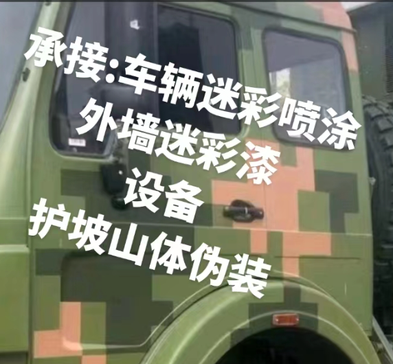 丰满外墙和地面的迷彩漆施工